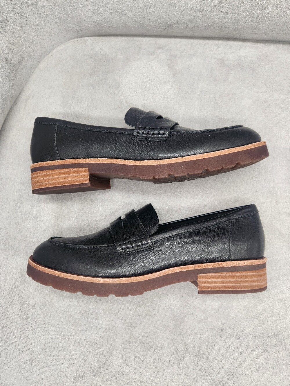 Kork-Ease Dress Loafers 9.5 Black Leather Carlisle Penny Preppy Classic New $160